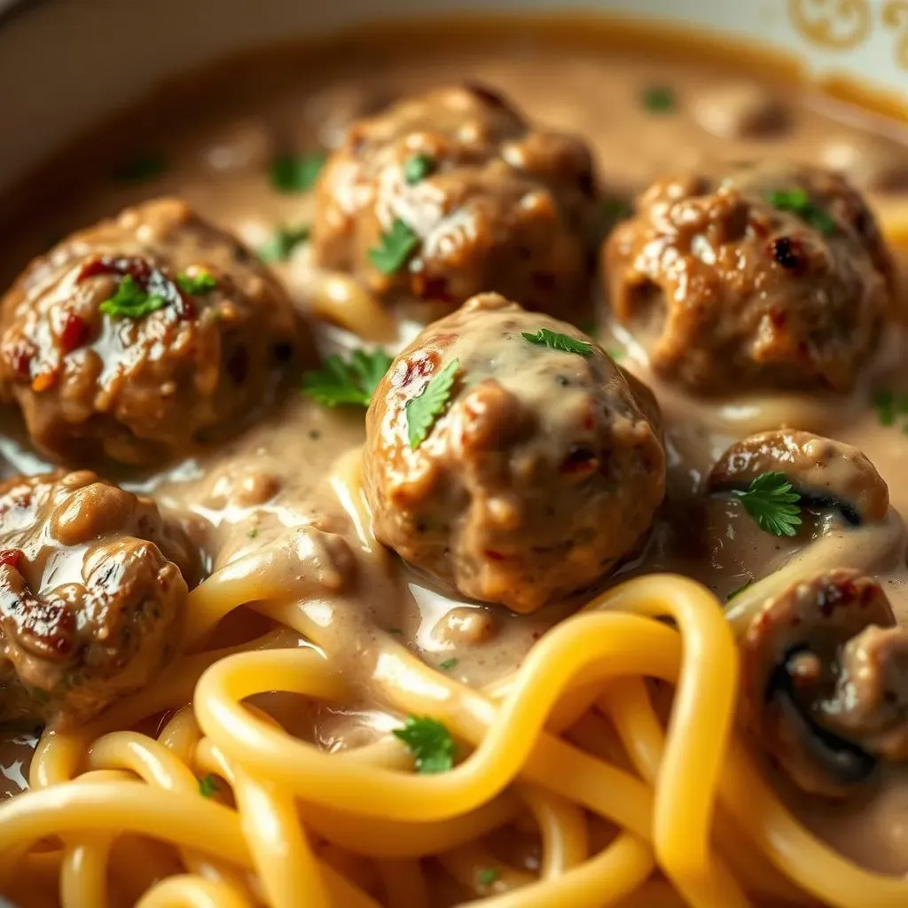 A Delicious Twist: Recipe for Beef Stroganoff with Meatballs