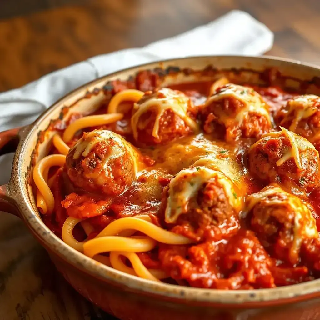 Amazing Beef Meatball Pasta Bake Recipe - Meatballrecipeskitchen