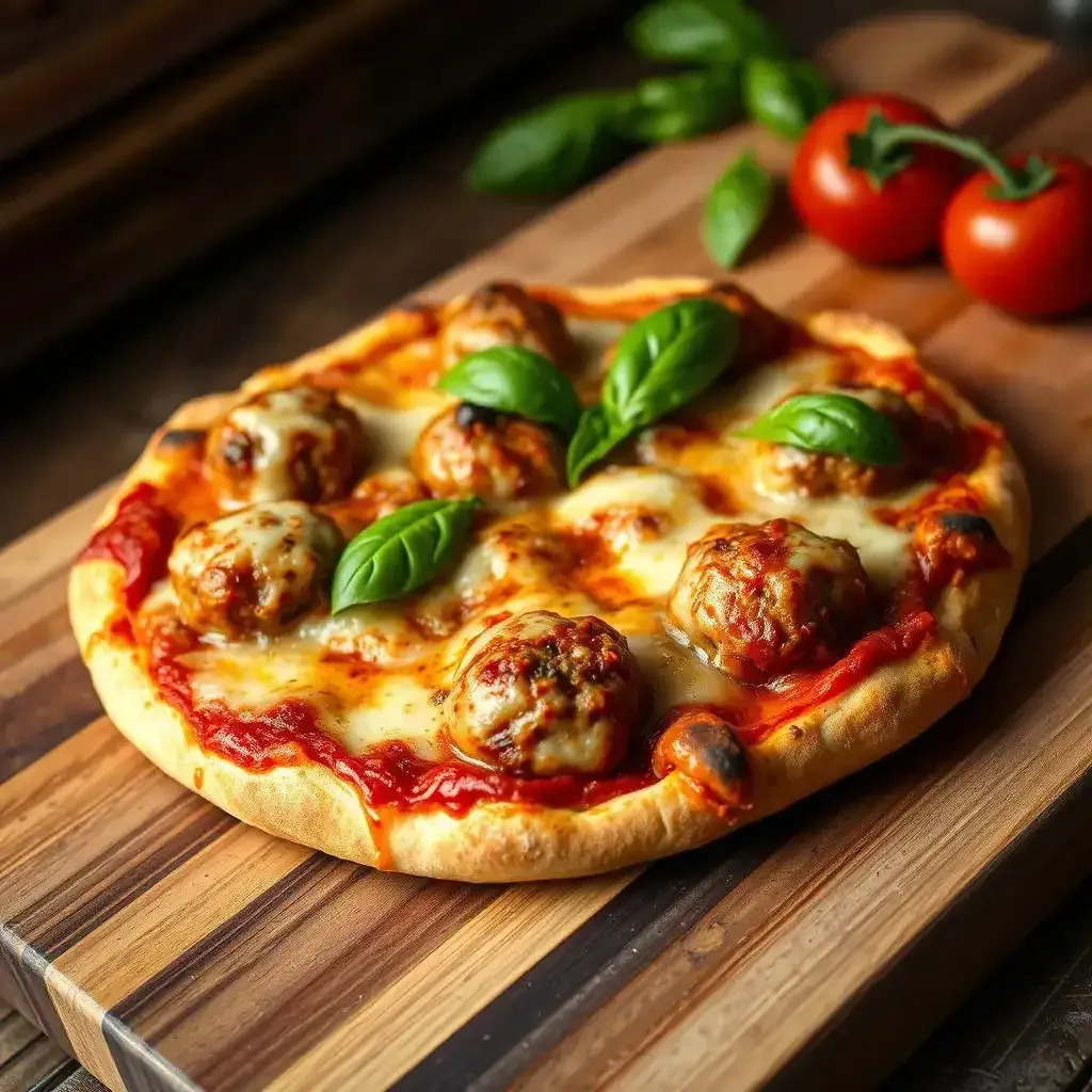 Amazing Beef Meatball Pizza Recipe - Meatballrecipeskitchen