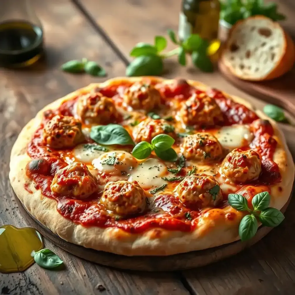 Amazing Chicken Meatball Pizza Recipe - Meatballrecipeskitchen