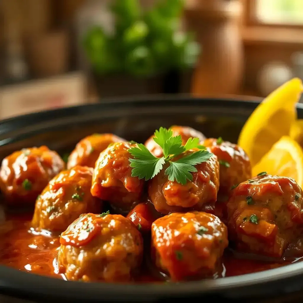 Amazing Slow Cooker Chicken Meatballs - Meatballrecipeskitchen