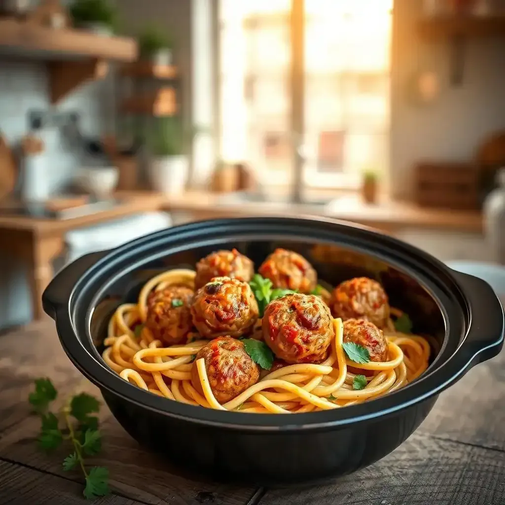 Amazing Slow Cooker Meatballs With Pasta - Meatballrecipeskitchen