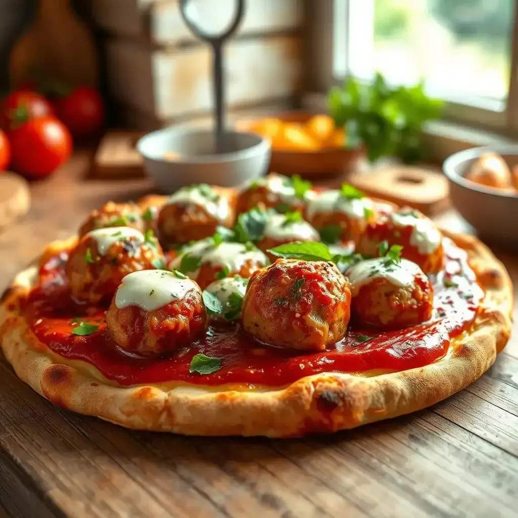 Amazing Turkey Meatball Pizza Recipe - Meatballrecipeskitchen