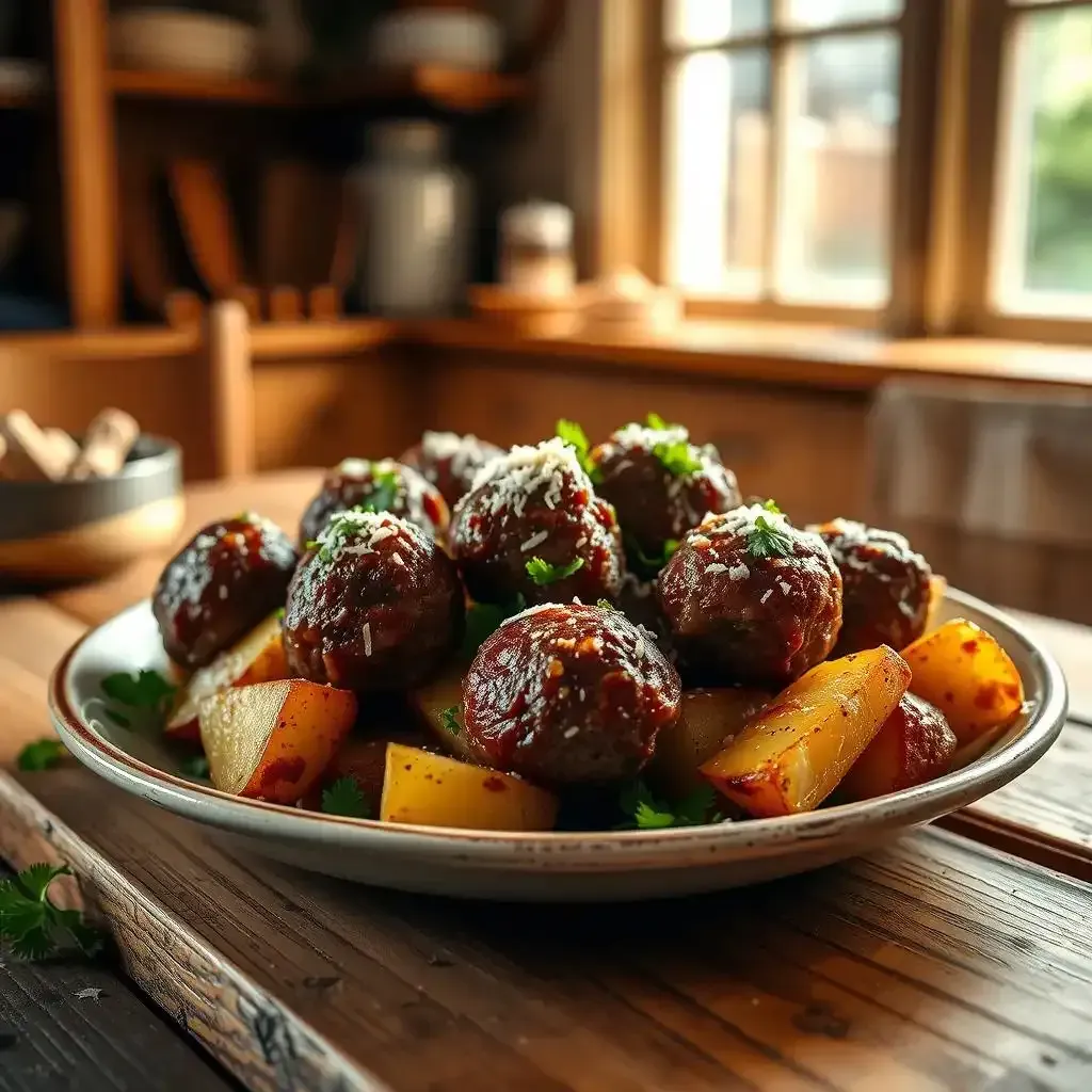 Awesome Air Fryer Meatballs & Potatoes - Meatballrecipeskitchen