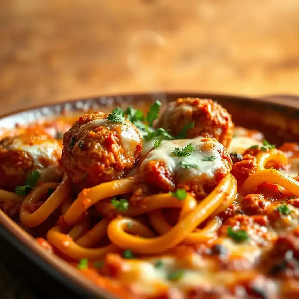 Awesome Chicken Meatball Pasta Bake - Meatballrecipeskitchen