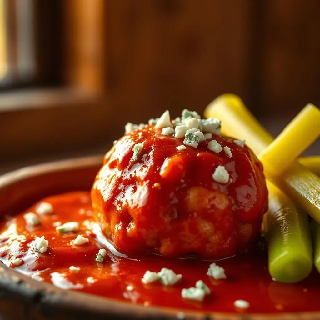 Buffalo Chicken Meatballs: Sauce it Up!