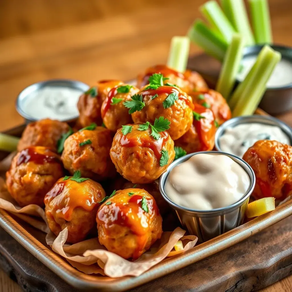 Buffalo Chicken Meatballs: Serving Suggestions