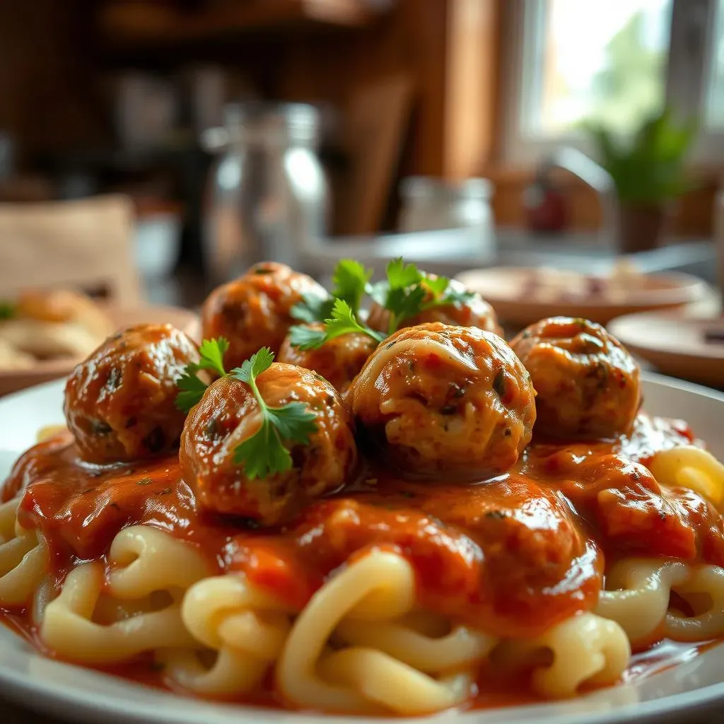 Combining Meatballs and Sauce for a Delicious Meal