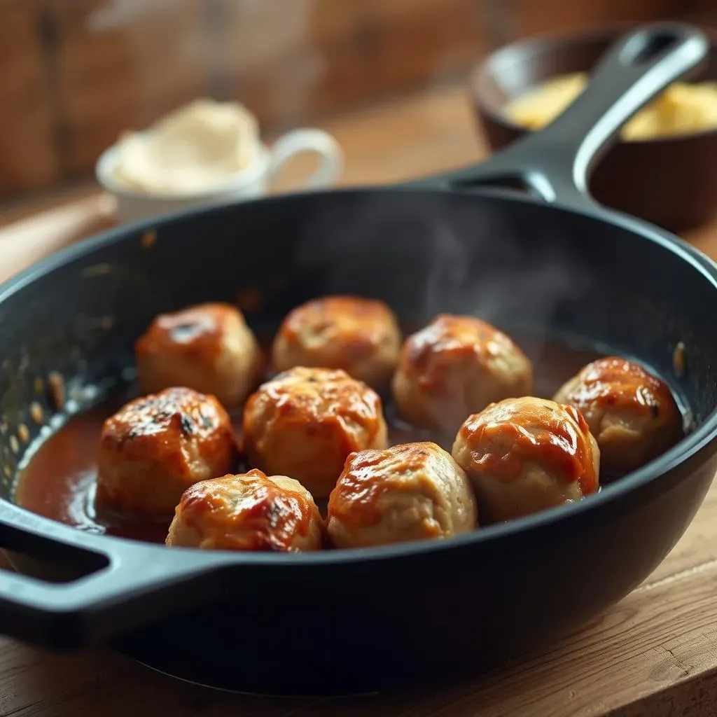 Cooking Chicken Marsala Meatballs: StepbyStep