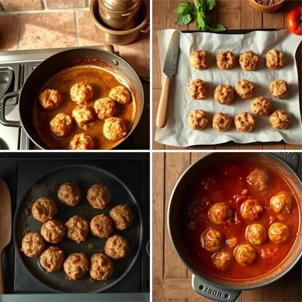Cooking Italian Meatballs: Stovetop, Baking, and Finishing in Sauce