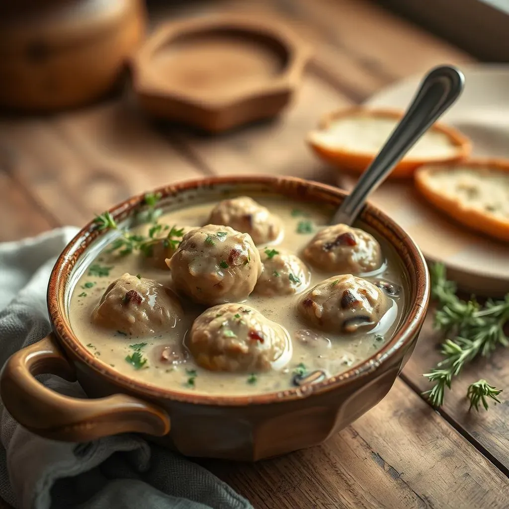 Cooking Your Swedish Meatballs in Creamy Mushroom Soup