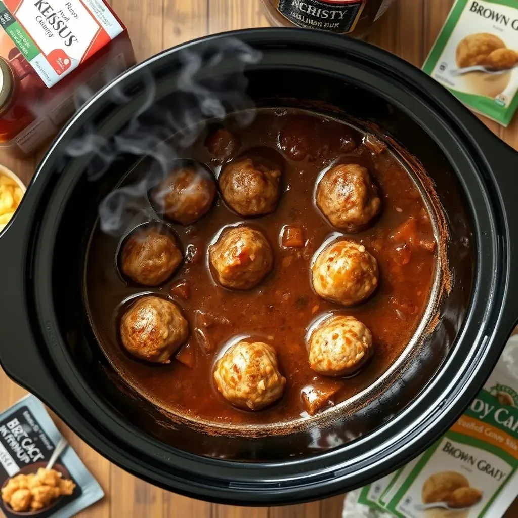 Easy Slow Cooker Salisbury Steak Meatballs Recipe