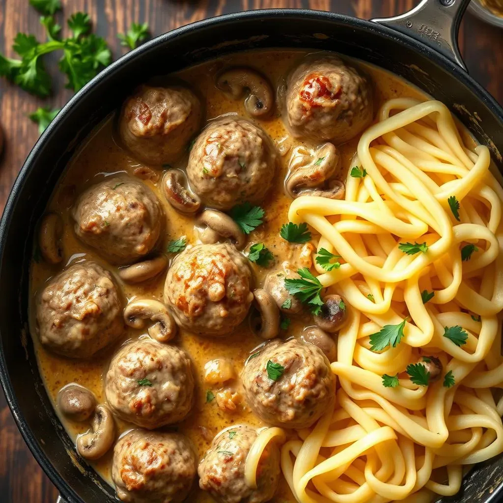 Easy Stroganoff Recipe with Meatballs: StepbyStep