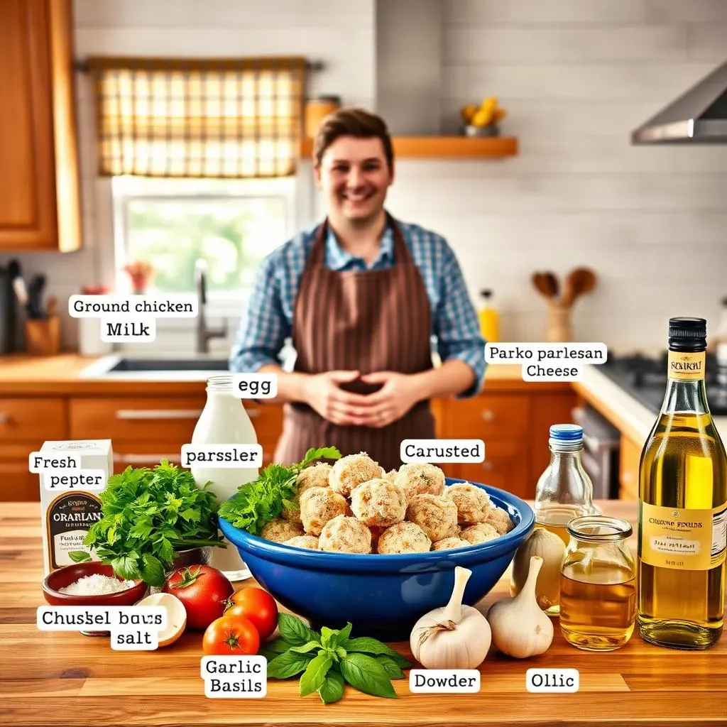 Gathering Your Ingredients for Crockpot Chicken Meatballs