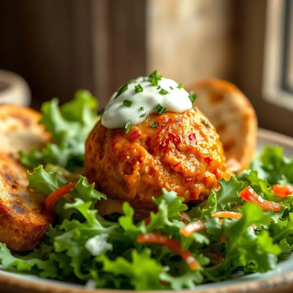 Homemade Ranch and Salad: Perfect Pairings for Buffalo Chicken Meatballs