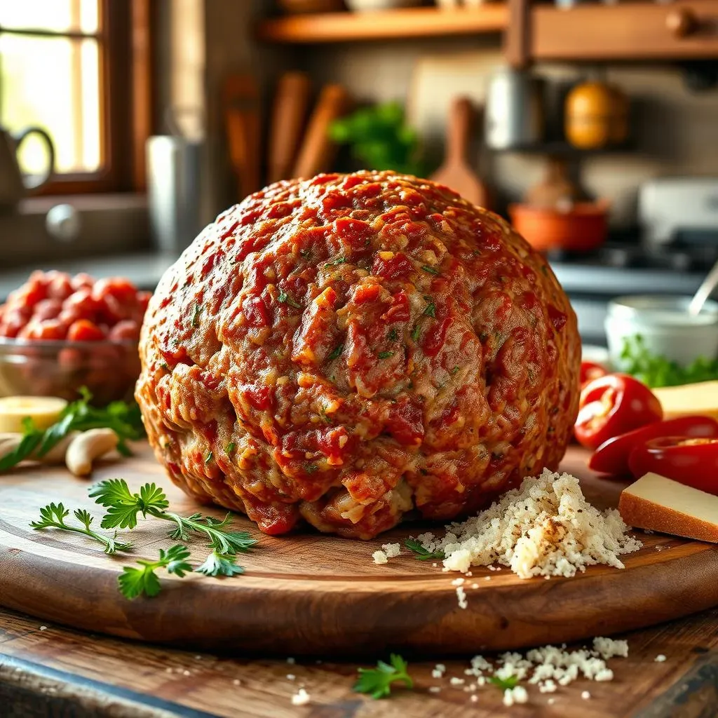 Ingredients for a Massive 3 lb Meatball Recipe