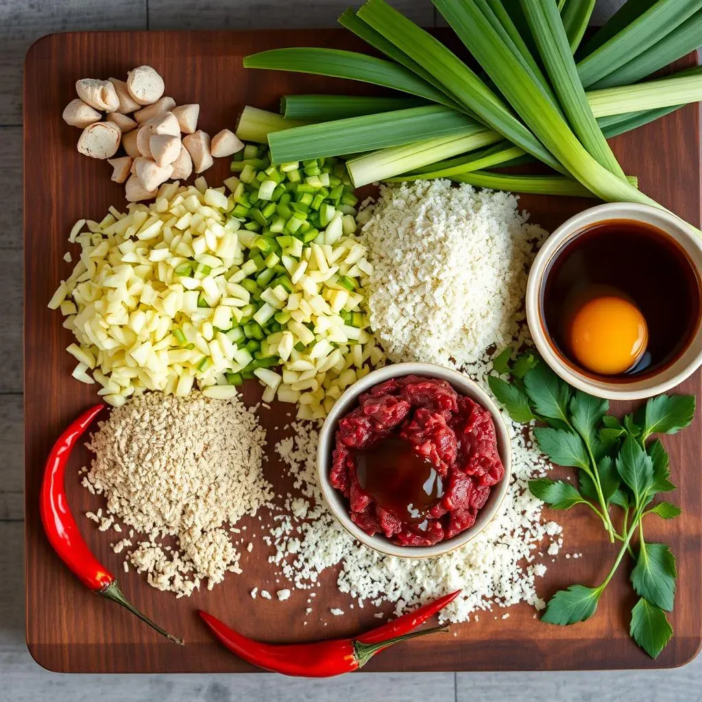 Ingredients for Authentic Thai Beef Meatballs