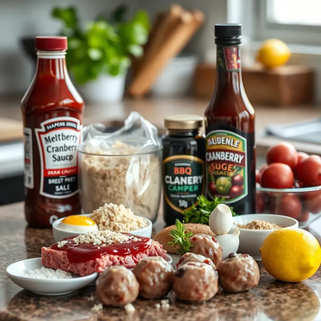 Ingredients for Easy Cranberry Meatballs