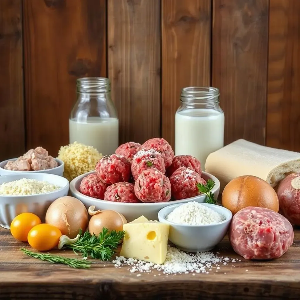 Ingredients for Easy Giant Meatballs