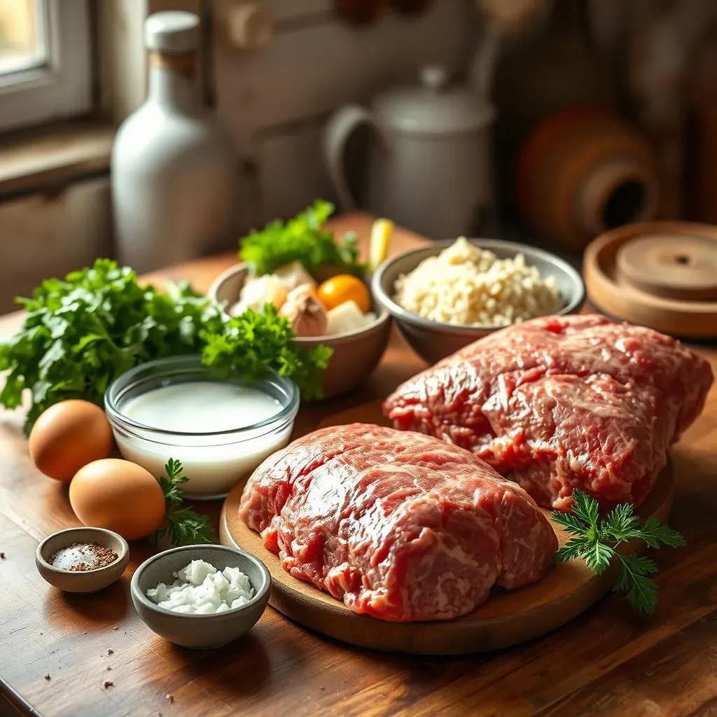 Ingredients for Nonna Pia's Meatball Recipe