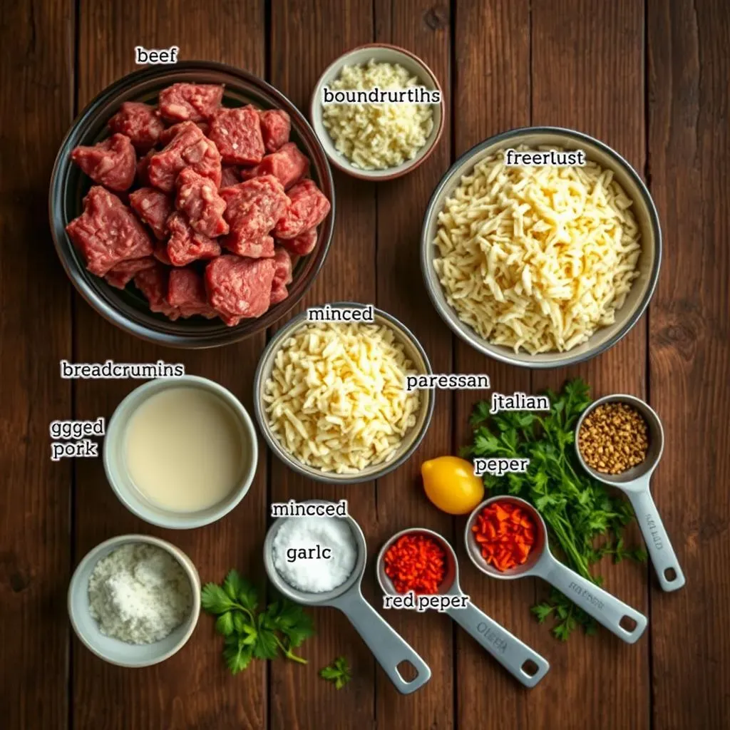 Ingredients for Perfect John's Meatballs