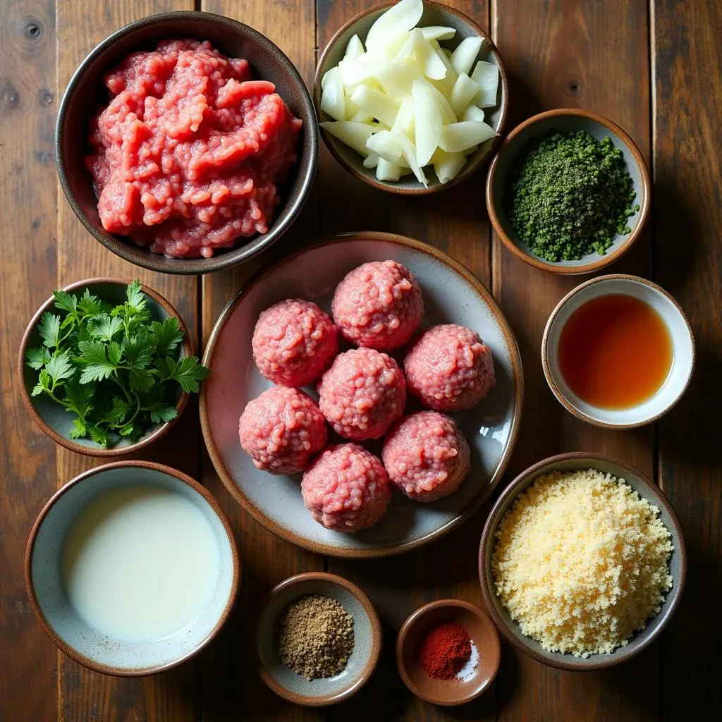 Ingredients for the Best Homemade Party Meatballs