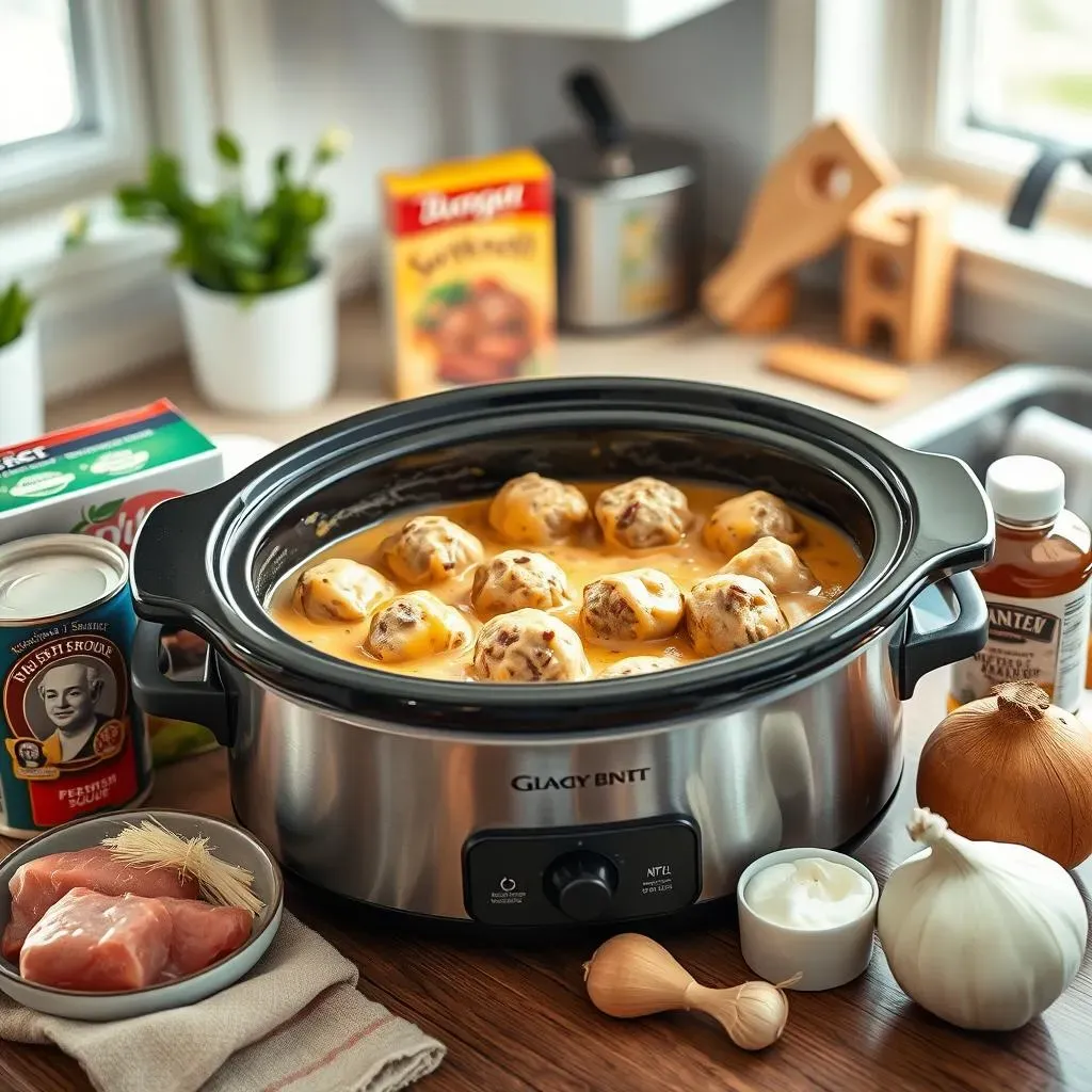 Ingredients for the Easiest Slow Cooker Swedish Meatball Recipe