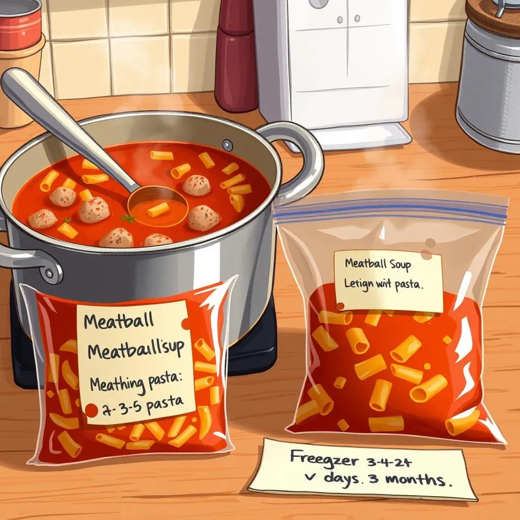 Leftovers, Storage and Freezing the Meatball Soup