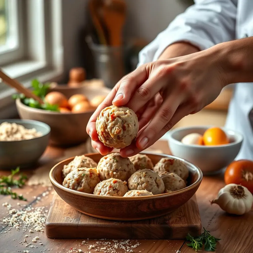 Making the Best Chicken Meatballs for Misua