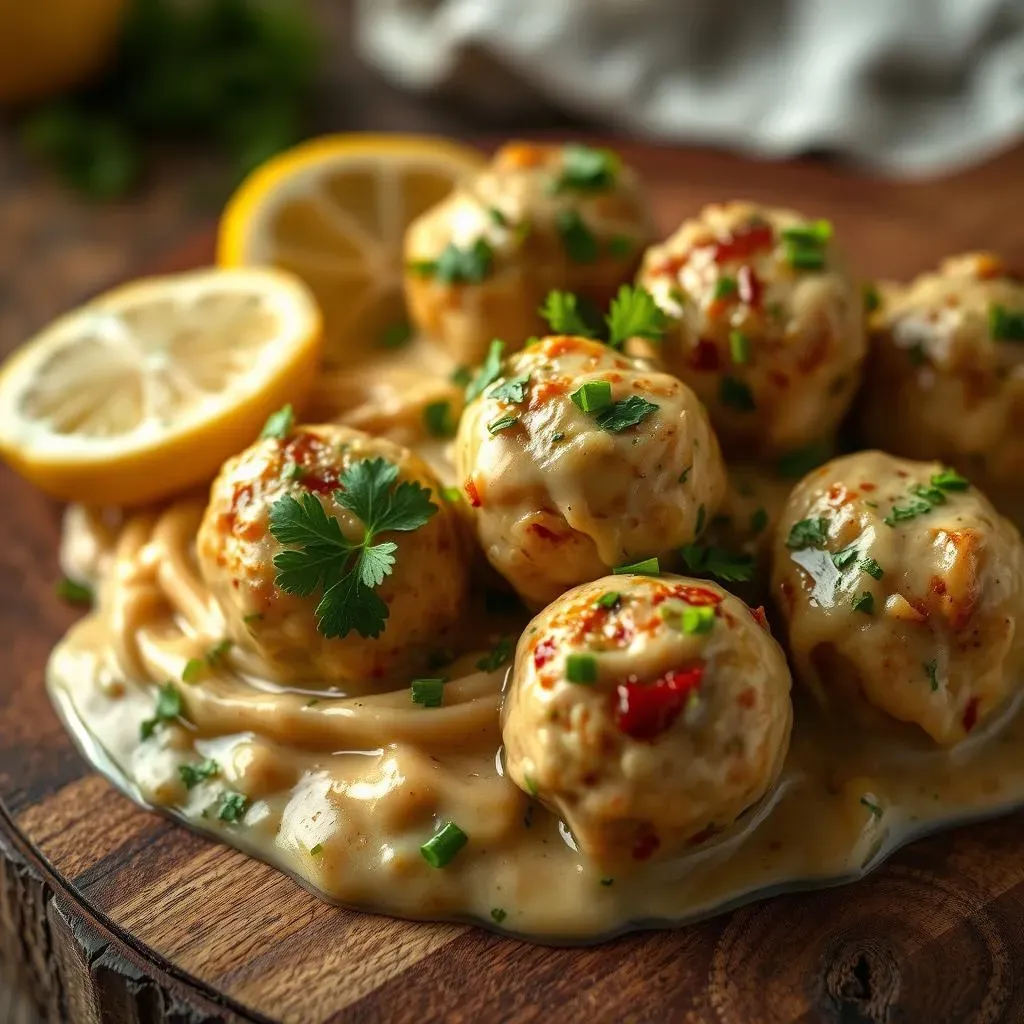 Making the Chicken Meatballs Piccata with Trader Joe's