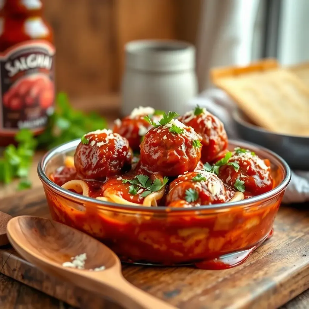 Making the Easiest Meatball Bake