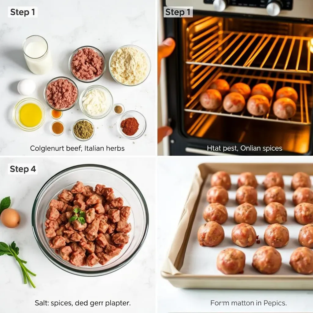 Oven Baked Beef Meatball: Ingredients & StepbyStep