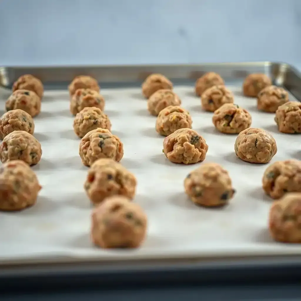 Preparing Turkey Meatballs For Freezing