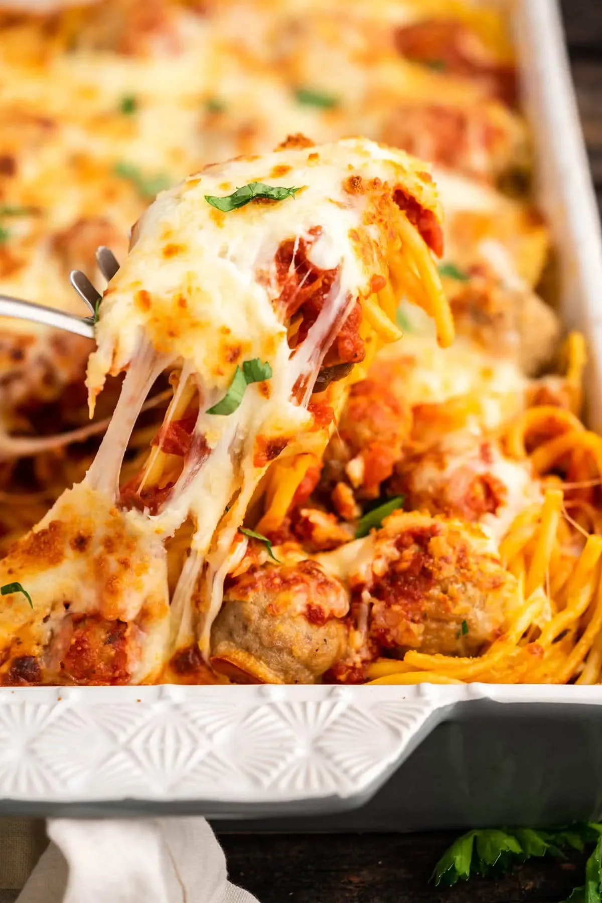 The Ultimate recipe for baked spaghetti and meatballs