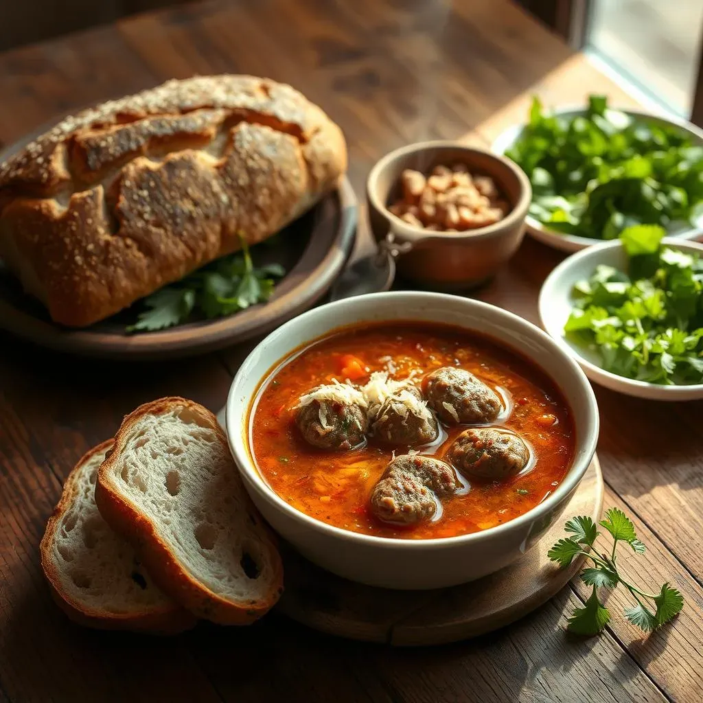 Serving and Enjoying Your Delicious Beef Meatball Soup