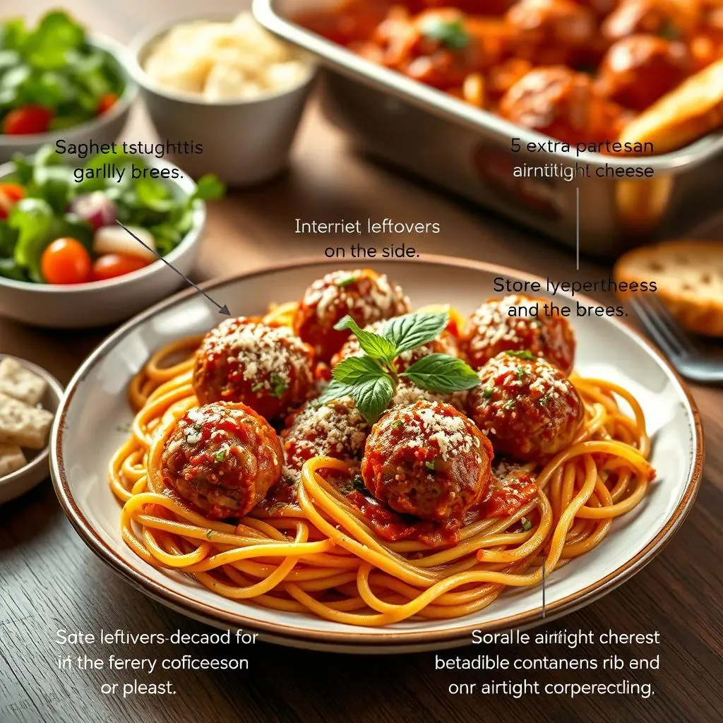 Serving and Storing Your Easy Baked Spaghetti and Meatballs