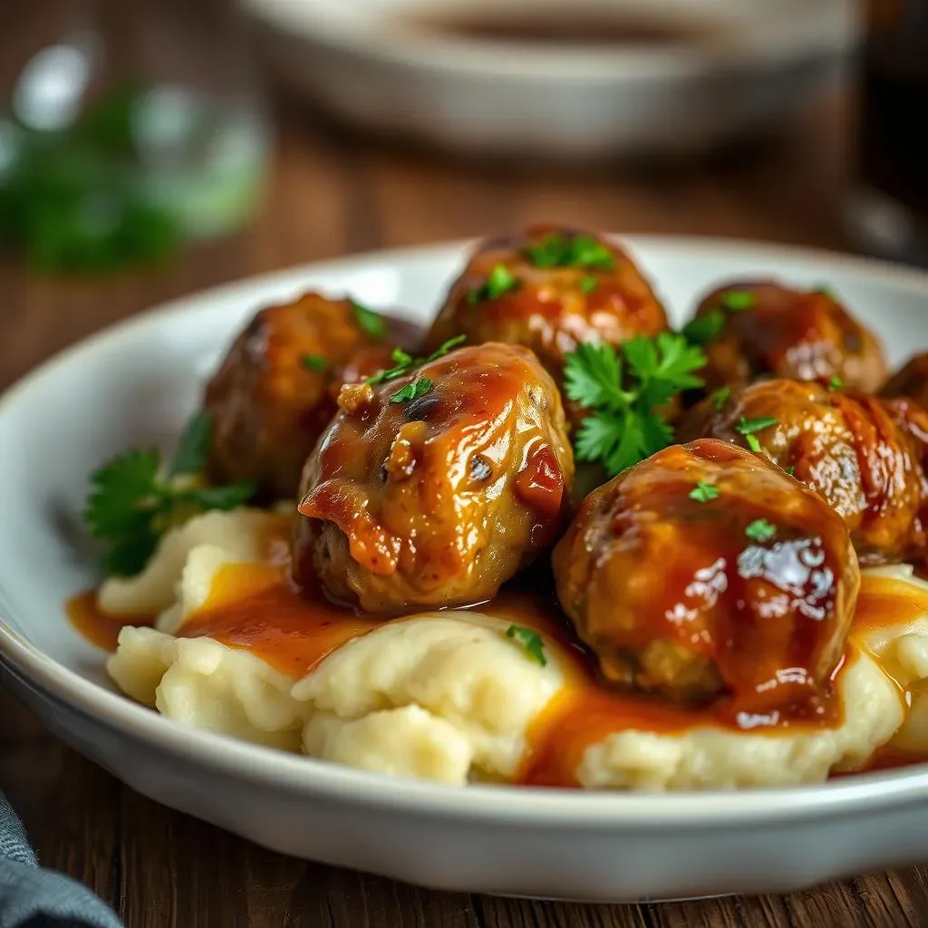 Serving Time: Plating Your Caramelized Onion Chicken Meatballs