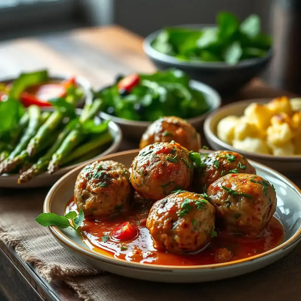 Serving Up Success Herb Keto Meatballs And Delicious Side Dishes