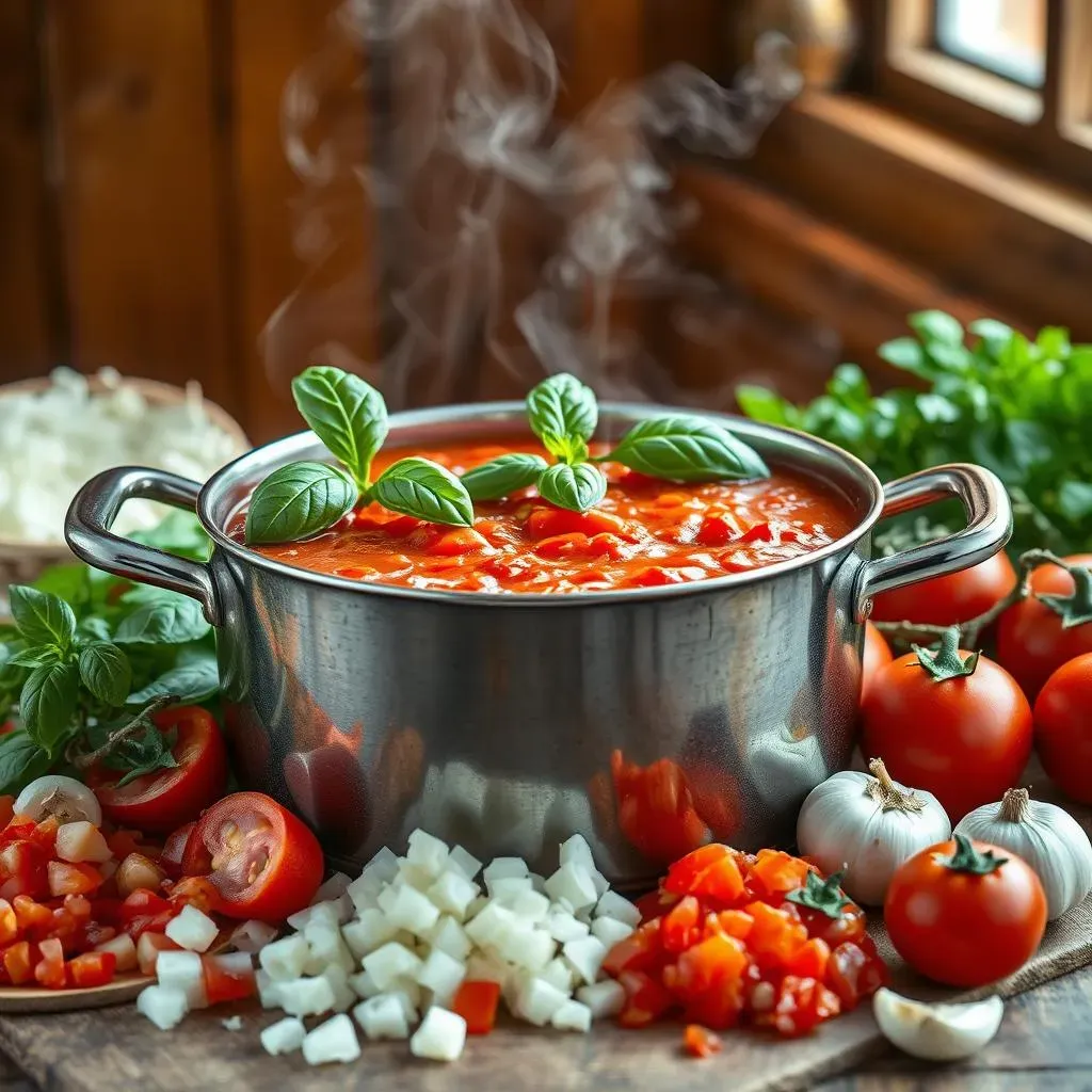 Simmering the Best Homemade Tomato Sauce