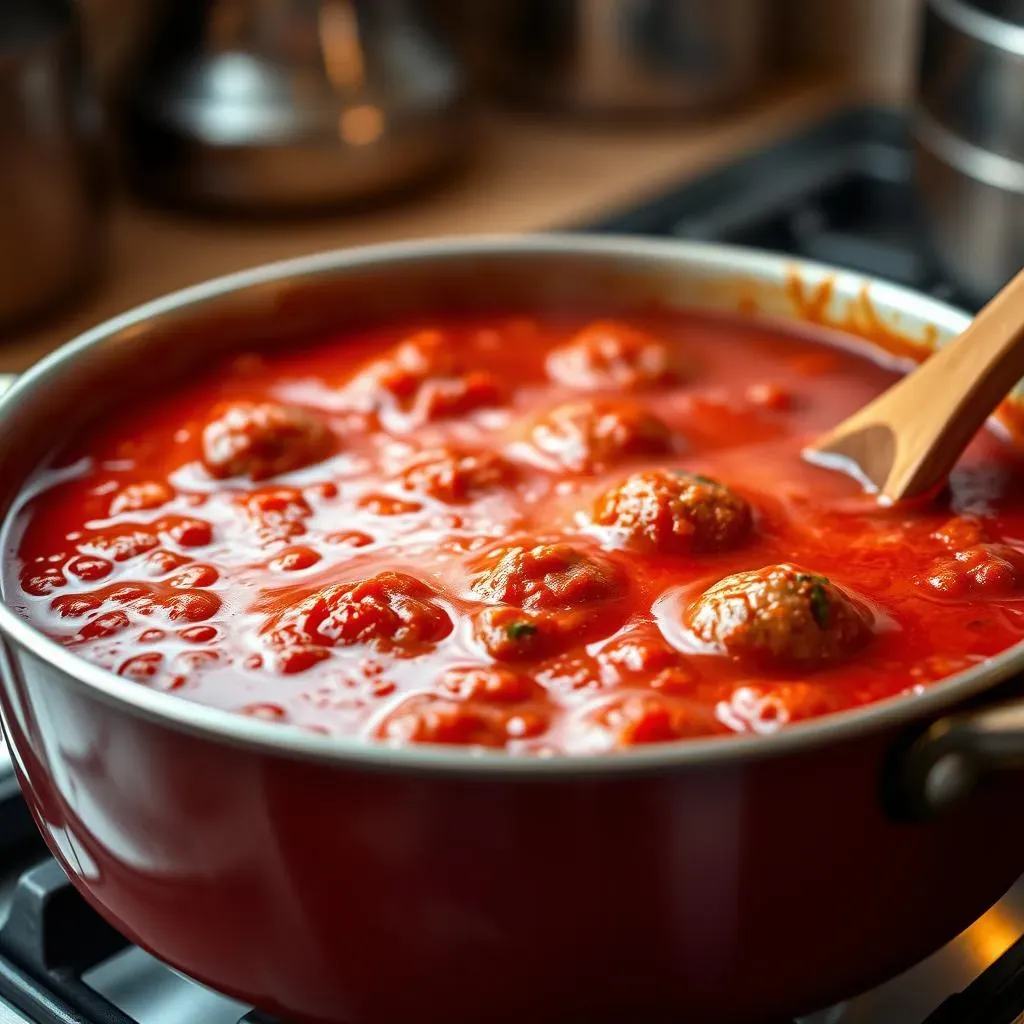 Simmering: The Natural Way to Thicken Meatball Sauce