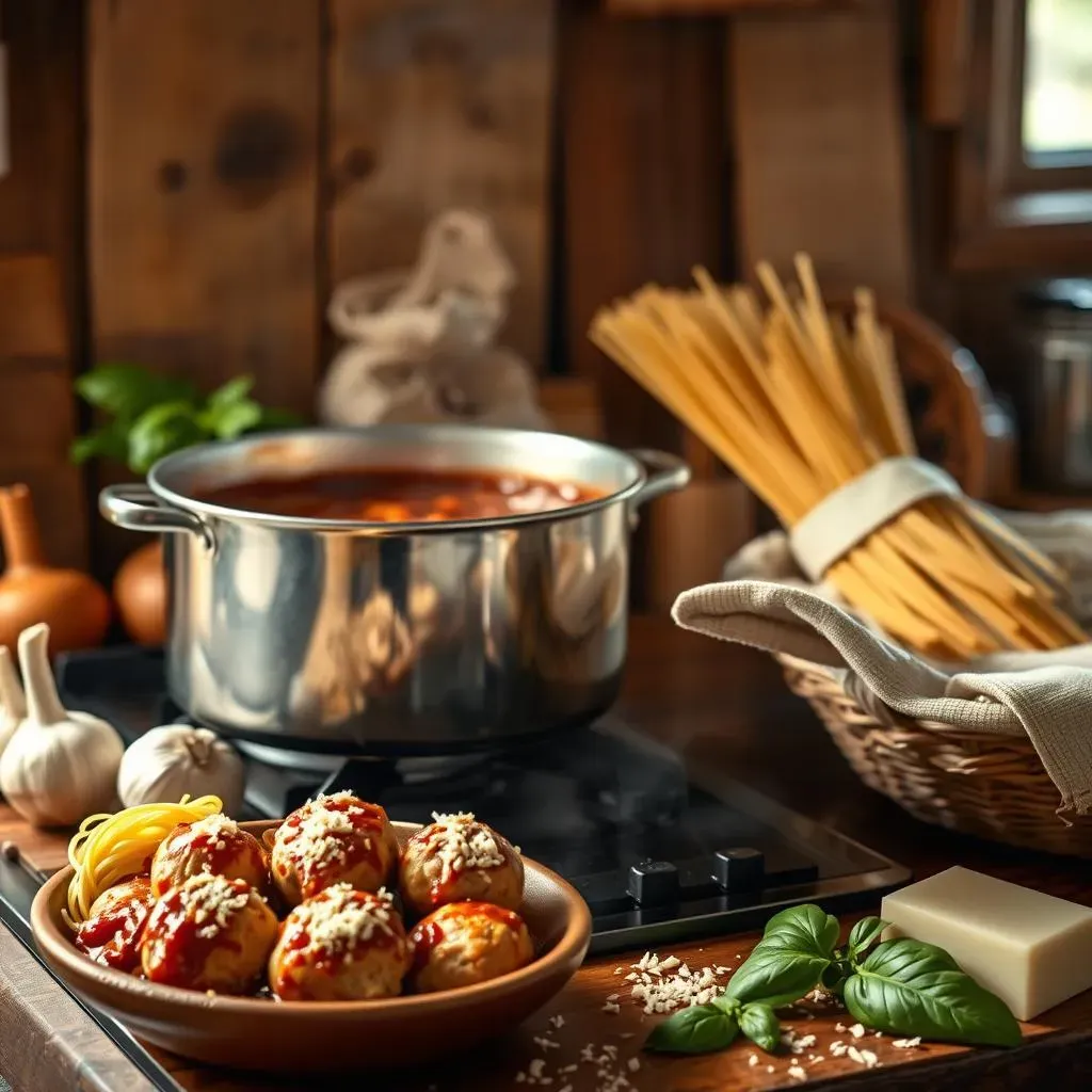 Simple Homemade Pasta Sauce for Chicken Meatball Spaghetti