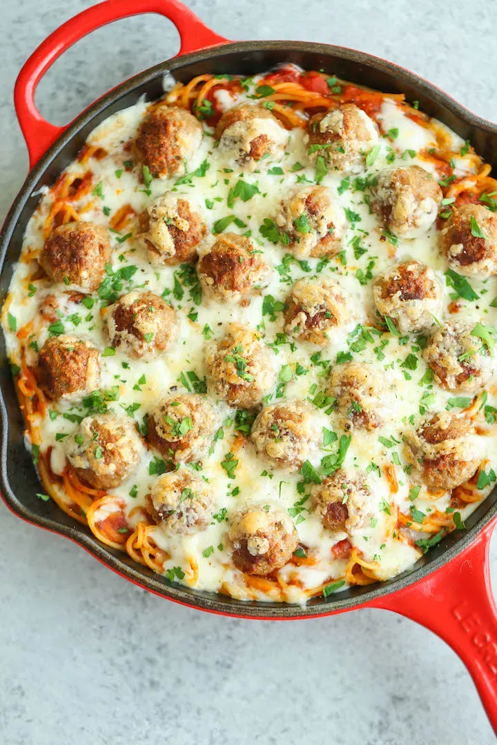 Best & Easiest Spaghetti and Meatball Bake Recipe