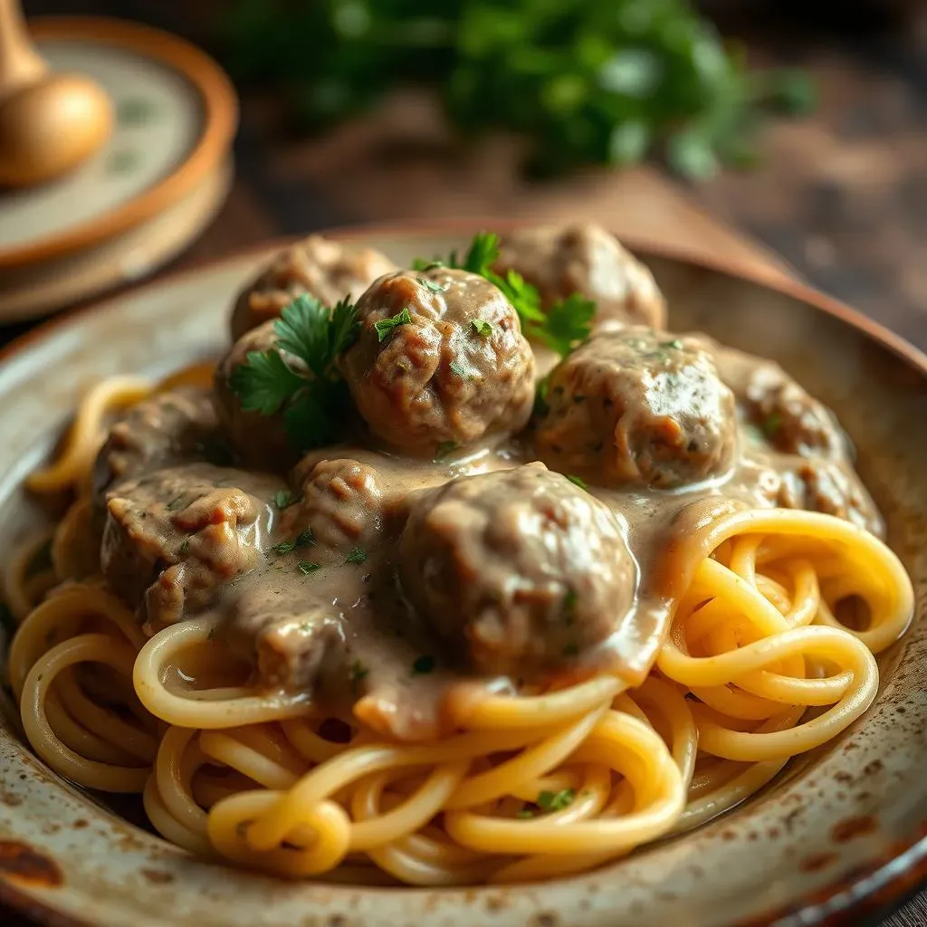 The Allure of Beef Stroganoff with Meatballs