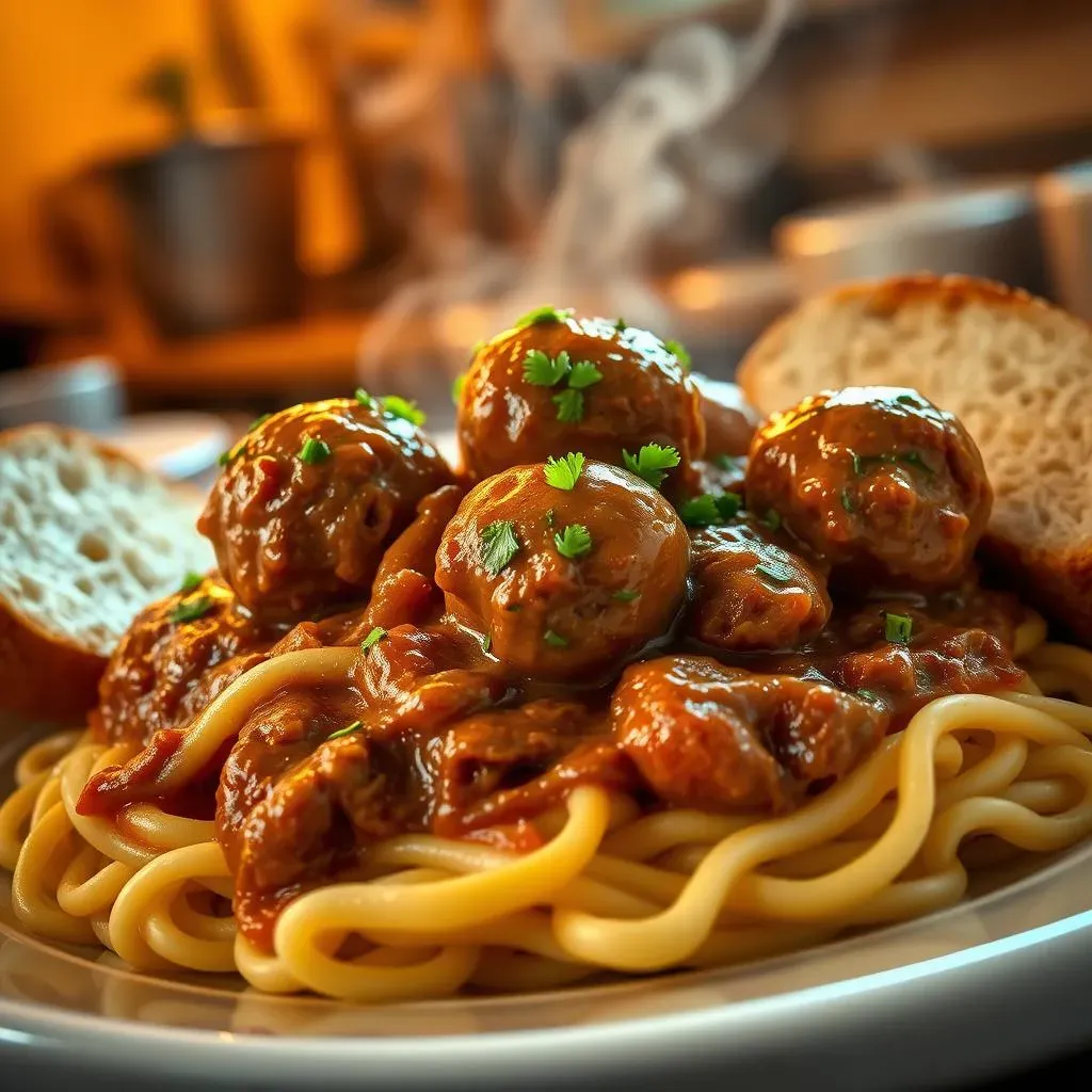 The Easiest Beef Stroganoff Recipe with Meatballs Ever